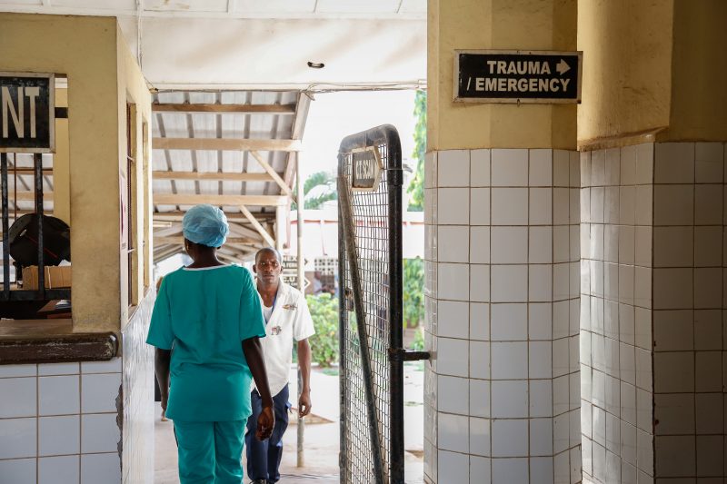 Entrance to the Accident and Emergency department at Connaught Hospital, Freetown, Sierra Leone. Credit: Simon Davis/DFID